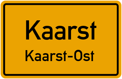 Ortsschild Kaarst Kaarst-Ost