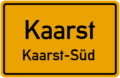 Ortsschild Kaarst Kaarst-Süd