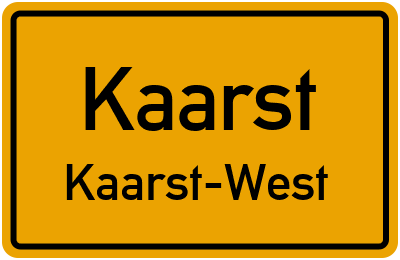 Ortsschild Kaarst Kaarst-West