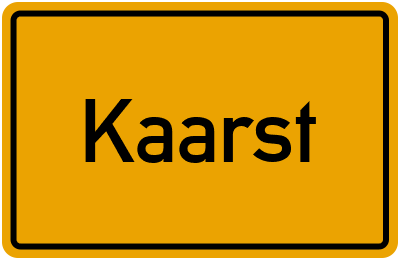 Ortsschild von Stadt Kaarst in Nordrhein-Westfalen