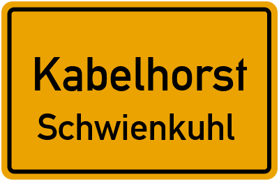 Straßenverzeichnis Kabelhorst Schwienkuhl