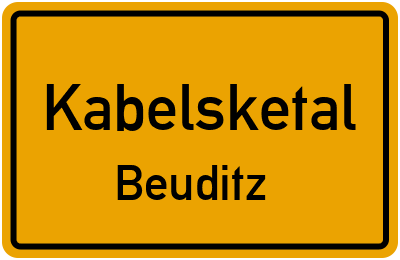 Straßenverzeichnis Kabelsketal Beuditz