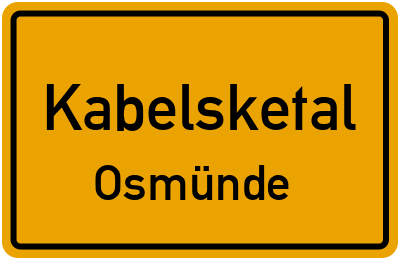 Straßenverzeichnis Kabelsketal Osmünde