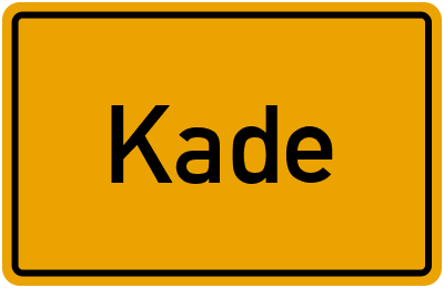 Ortsschild von Gemeinde Kade in Sachsen-Anhalt