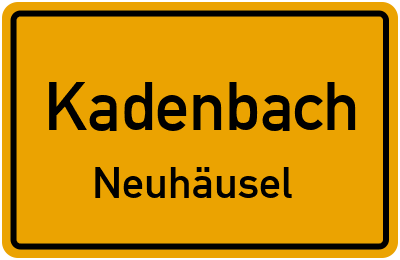 Straßenverzeichnis Kadenbach Neuhäusel