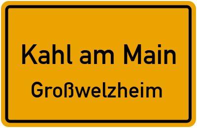Straßenverzeichnis Kahl am Main Großwelzheim