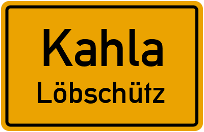 Straßenverzeichnis Kahla Löbschütz