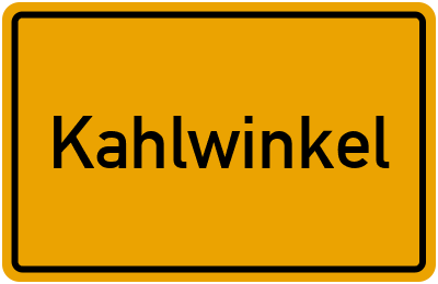 Ortsschild von Gemeinde Kahlwinkel in Sachsen-Anhalt