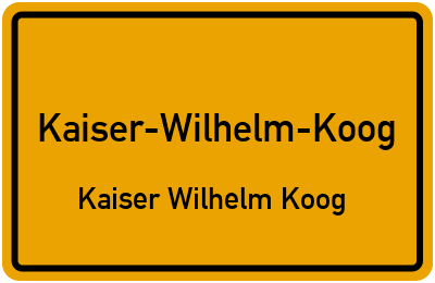 Straßenverzeichnis Kaiser-Wilhelm-Koog Kaiser Wilhelm Koog