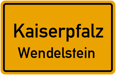 Straßenverzeichnis Kaiserpfalz Wendelstein