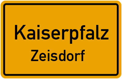 Straßenverzeichnis Kaiserpfalz Zeisdorf