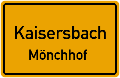 Straßenverzeichnis Kaisersbach Mönchhof