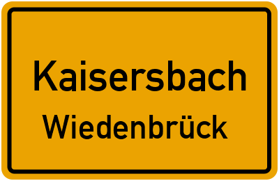 Straßenverzeichnis Kaisersbach Wiedenbrück