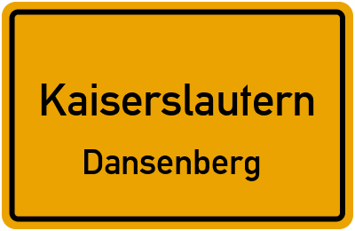 Straßenverzeichnis Kaiserslautern Dansenberg