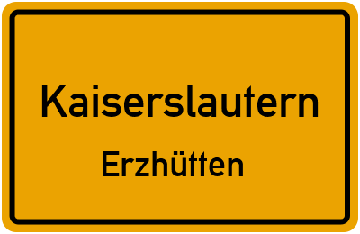 Straßenverzeichnis Kaiserslautern Erzhütten