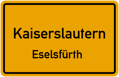 Straßenverzeichnis Kaiserslautern Eselsfürth