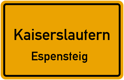 Straßenverzeichnis Kaiserslautern Espensteig