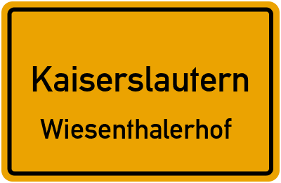 Straßenverzeichnis Kaiserslautern Wiesenthalerhof