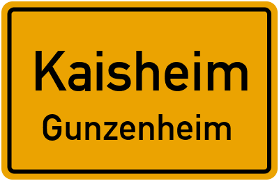Straßenverzeichnis Kaisheim Gunzenheim