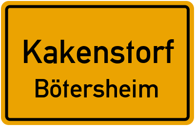 Straßenverzeichnis Kakenstorf Bötersheim