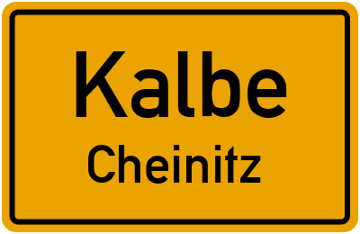 Straßenverzeichnis Kalbe Cheinitz