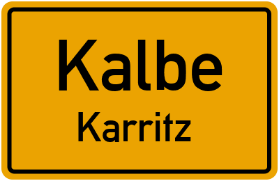 Straßenverzeichnis Kalbe Karritz