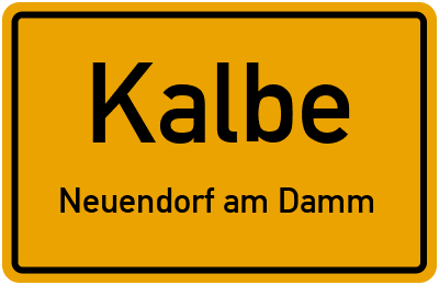 Straßenverzeichnis Kalbe Neuendorf am Damm