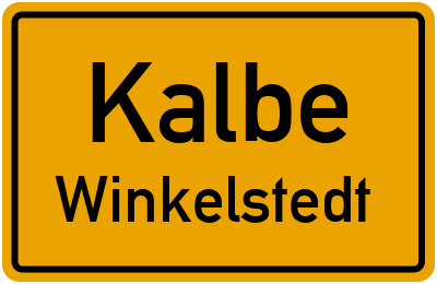 Ortsschild Kalbe Winkelstedt