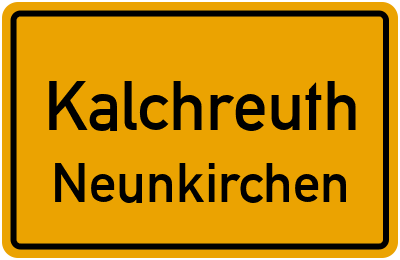 Straßenverzeichnis Kalchreuth Neunkirchen