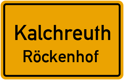Straßenverzeichnis Kalchreuth Röckenhof
