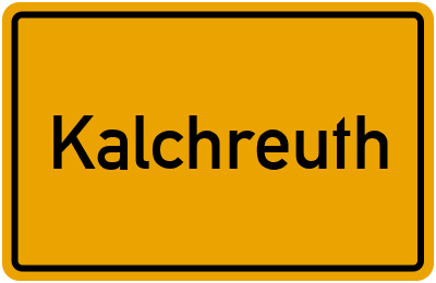 Ortsschild von Gemeinde Kalchreuth in Bayern