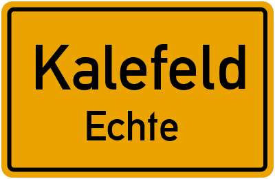 Straßenverzeichnis Kalefeld Echte