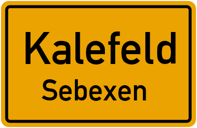 Straßenverzeichnis Kalefeld Sebexen