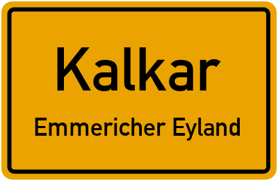 Straßenverzeichnis Kalkar Emmericher Eyland