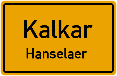Straßenverzeichnis Kalkar Hanselaer
