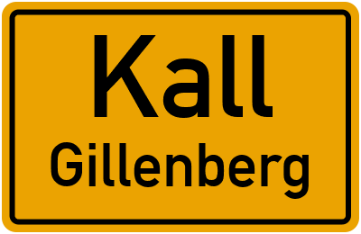 Ortsschild Kall Gillenberg