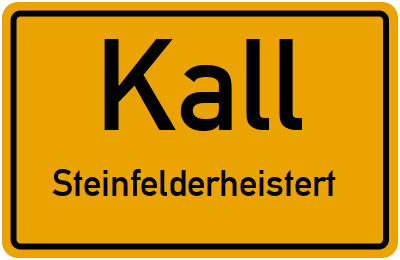 Straßenverzeichnis Kall Steinfelderheistert