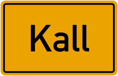 Ortsschild von Kall in Nordrhein-Westfalen