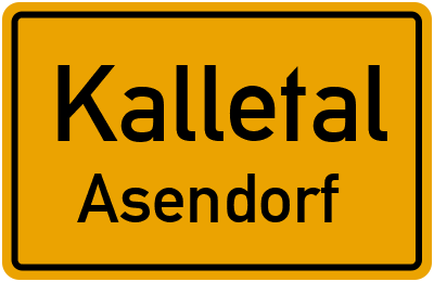 Ortsschild Kalletal Asendorf