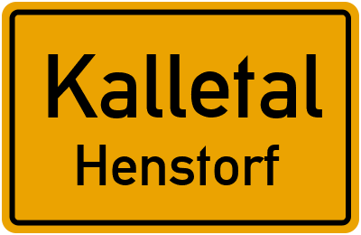 Ortsschild Kalletal Henstorf