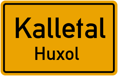 Straßenverzeichnis Kalletal Huxol