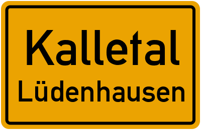 Ortsschild Kalletal Lüdenhausen