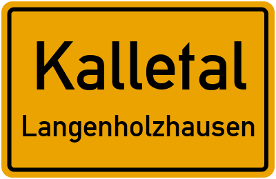 Ortsschild Kalletal Langenholzhausen