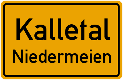 Straßenverzeichnis Kalletal Niedermeien