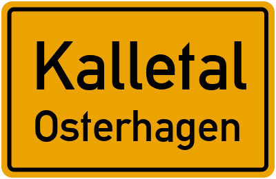 Ortsschild Kalletal Osterhagen