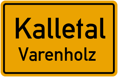 Ortsschild Kalletal Varenholz