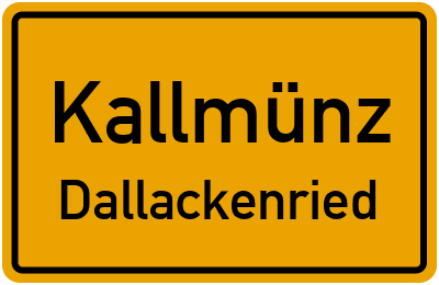 Straßenverzeichnis Kallmünz Dallackenried