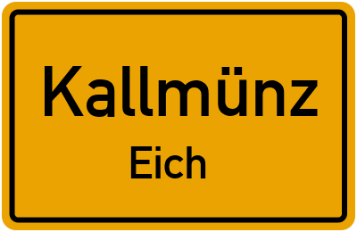 Straßenverzeichnis Kallmünz Eich