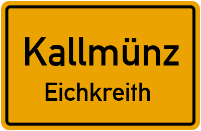 Straßenverzeichnis Kallmünz Eichkreith