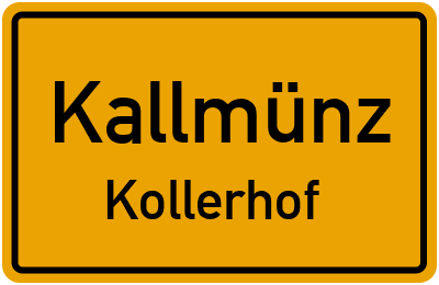 Straßenverzeichnis Kallmünz Kollerhof